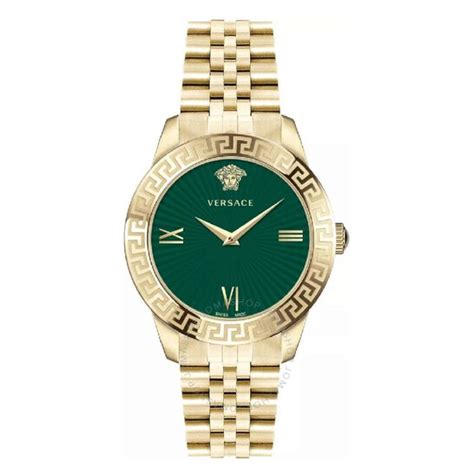 versace vevc00619|Versace Greca Signature Quartz Green Dial Ladies Watch .